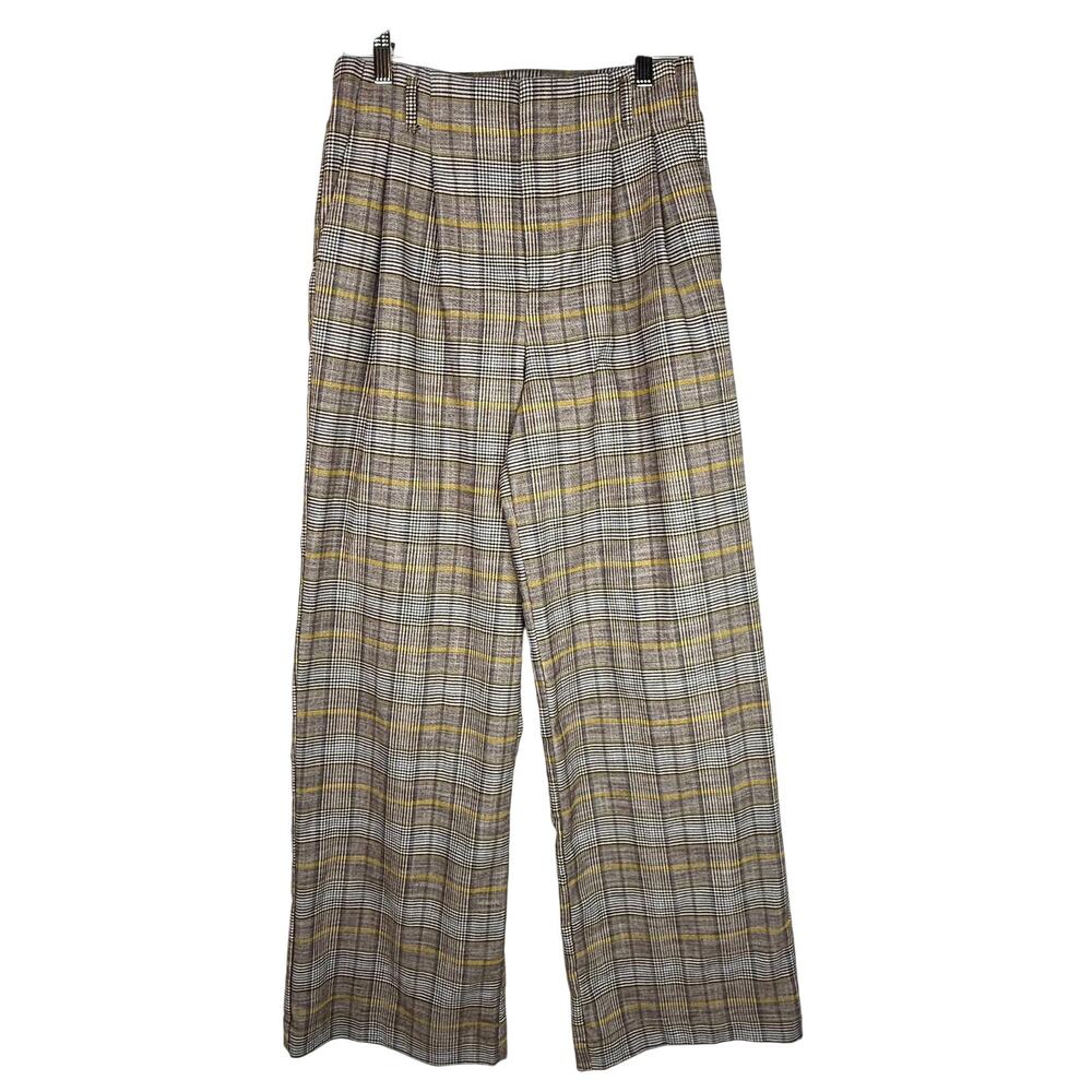 A New Day High Waisted Plaid Wide Leg Trousers 2